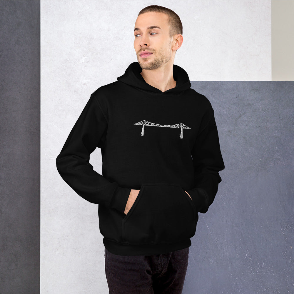 Embroidered white Transporter Unisex Hoodie