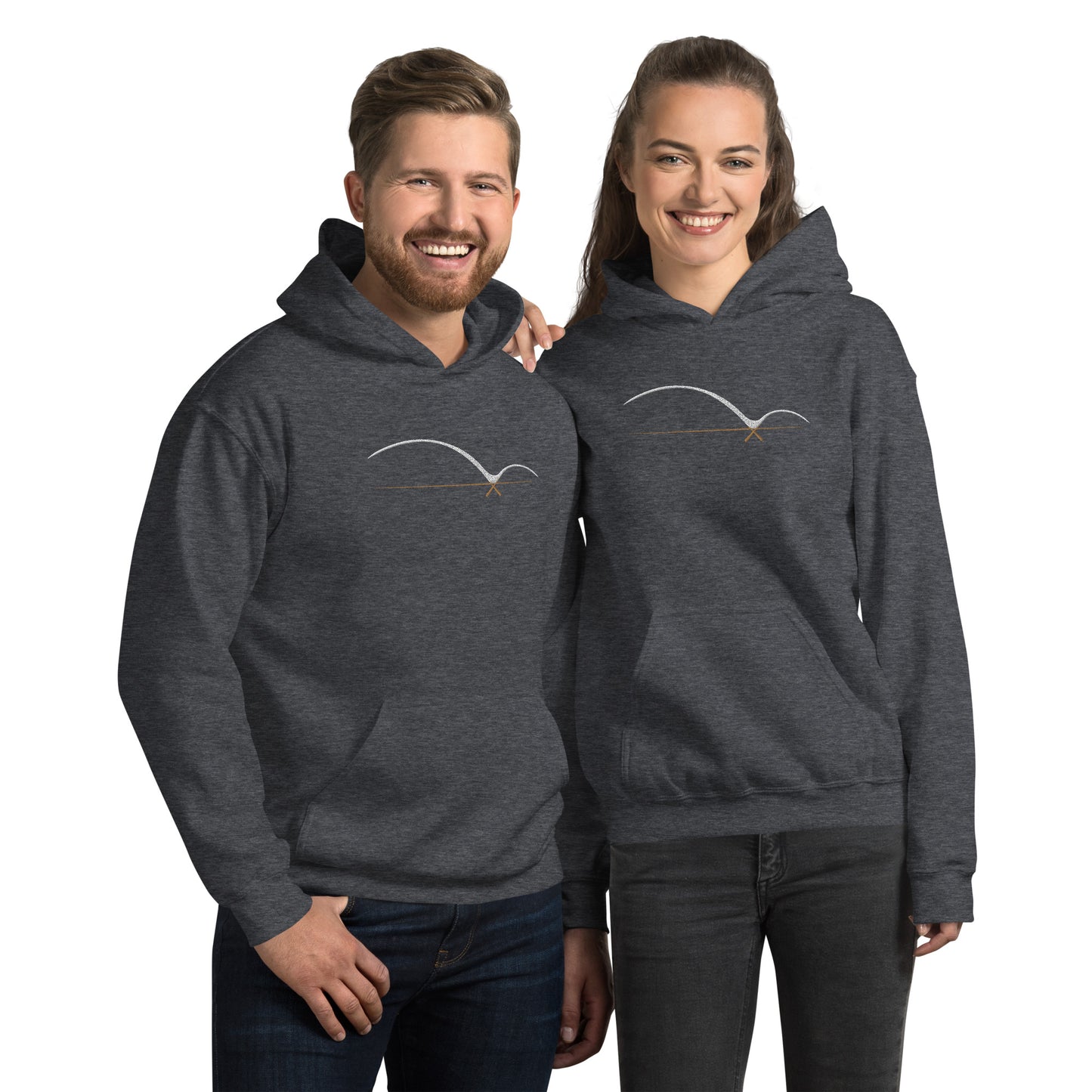 Infinity Bridge white embroidery Unisex Hoodie