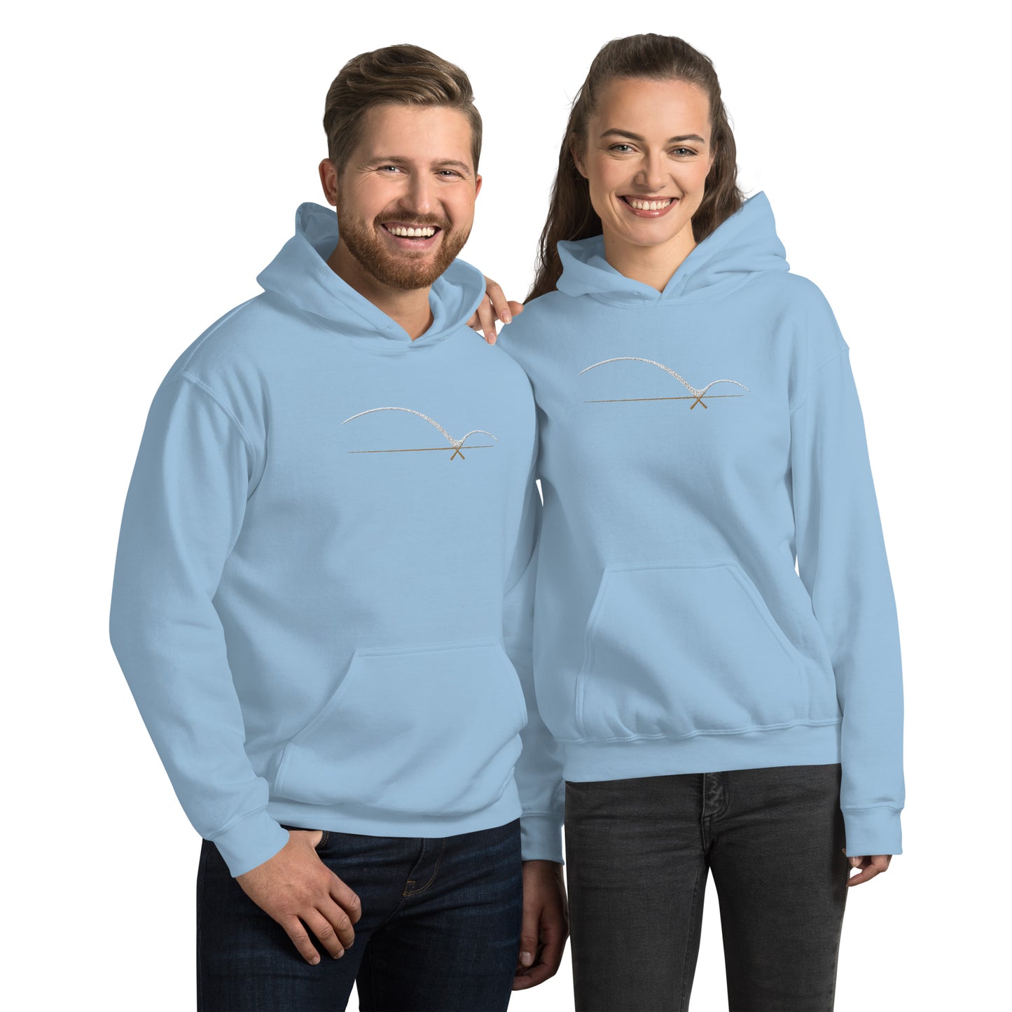 Infinity Bridge white embroidery Unisex Hoodie