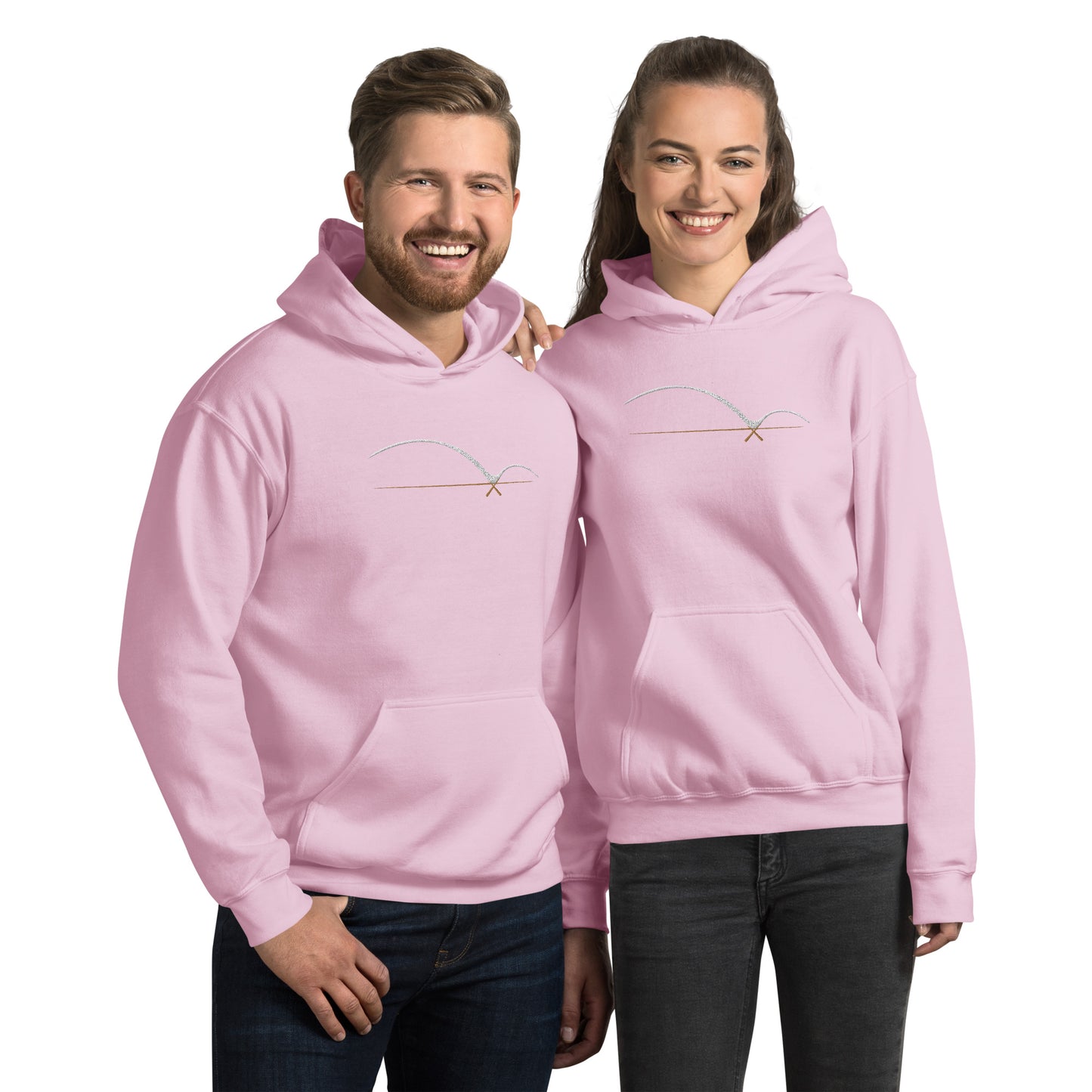 Infinity Bridge white embroidery Unisex Hoodie