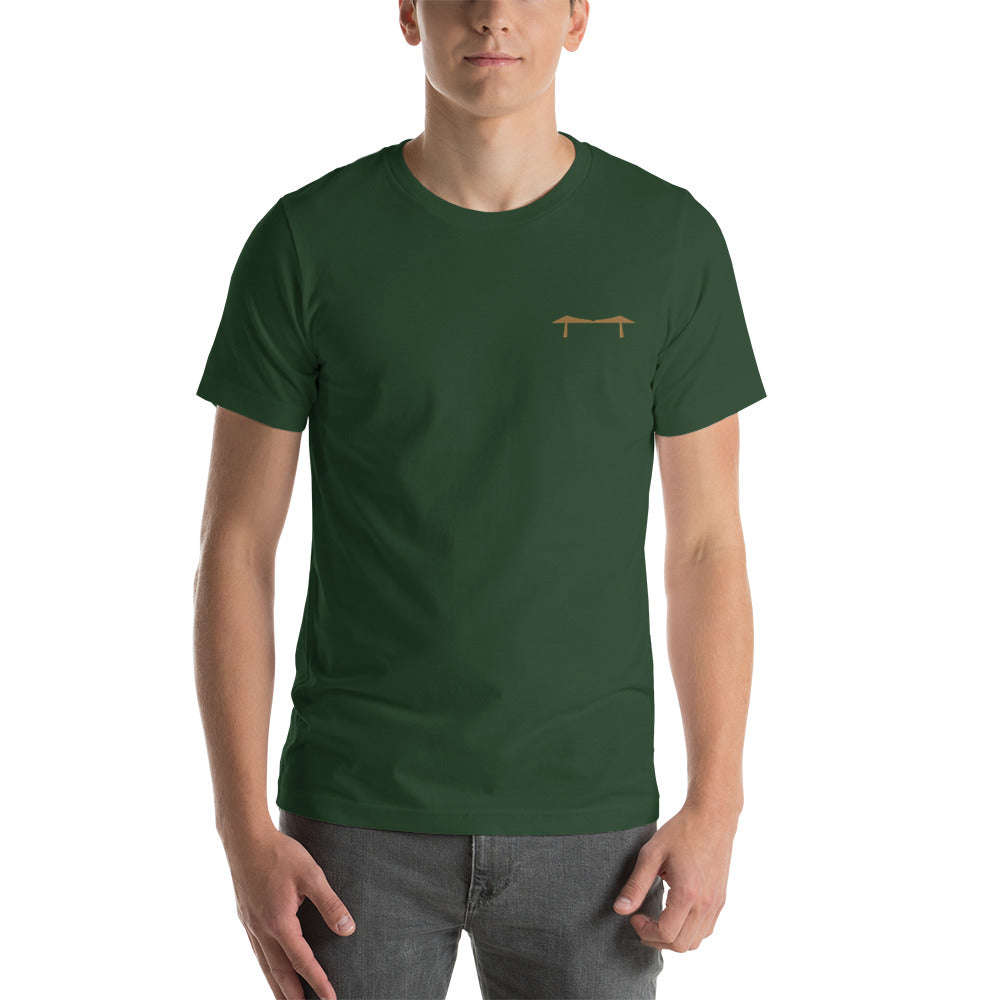 Transporter Bridge Tan Embroidered Tee