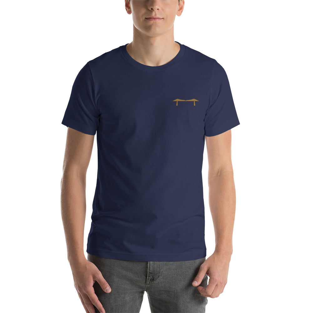 Transporter Bridge Tan Embroidered Tee
