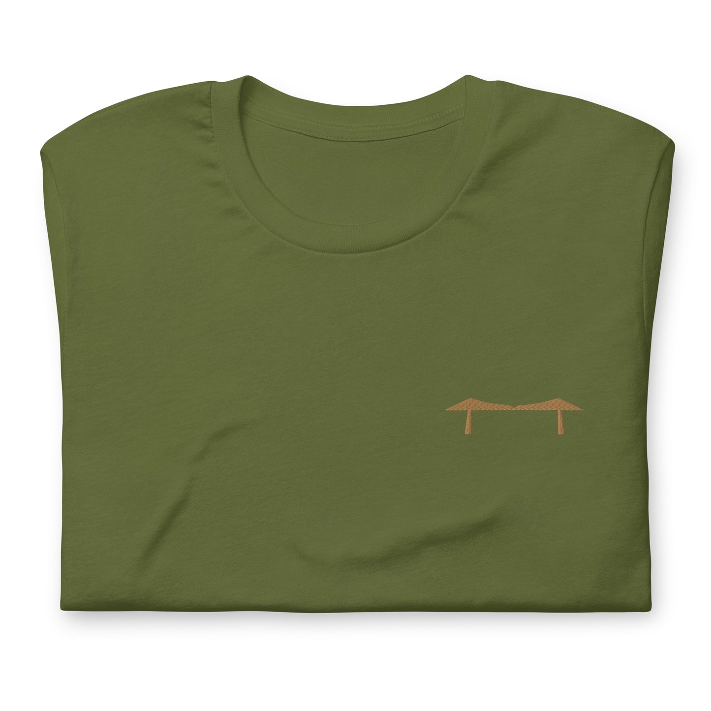 Transporter Bridge Tan Embroidered Tee
