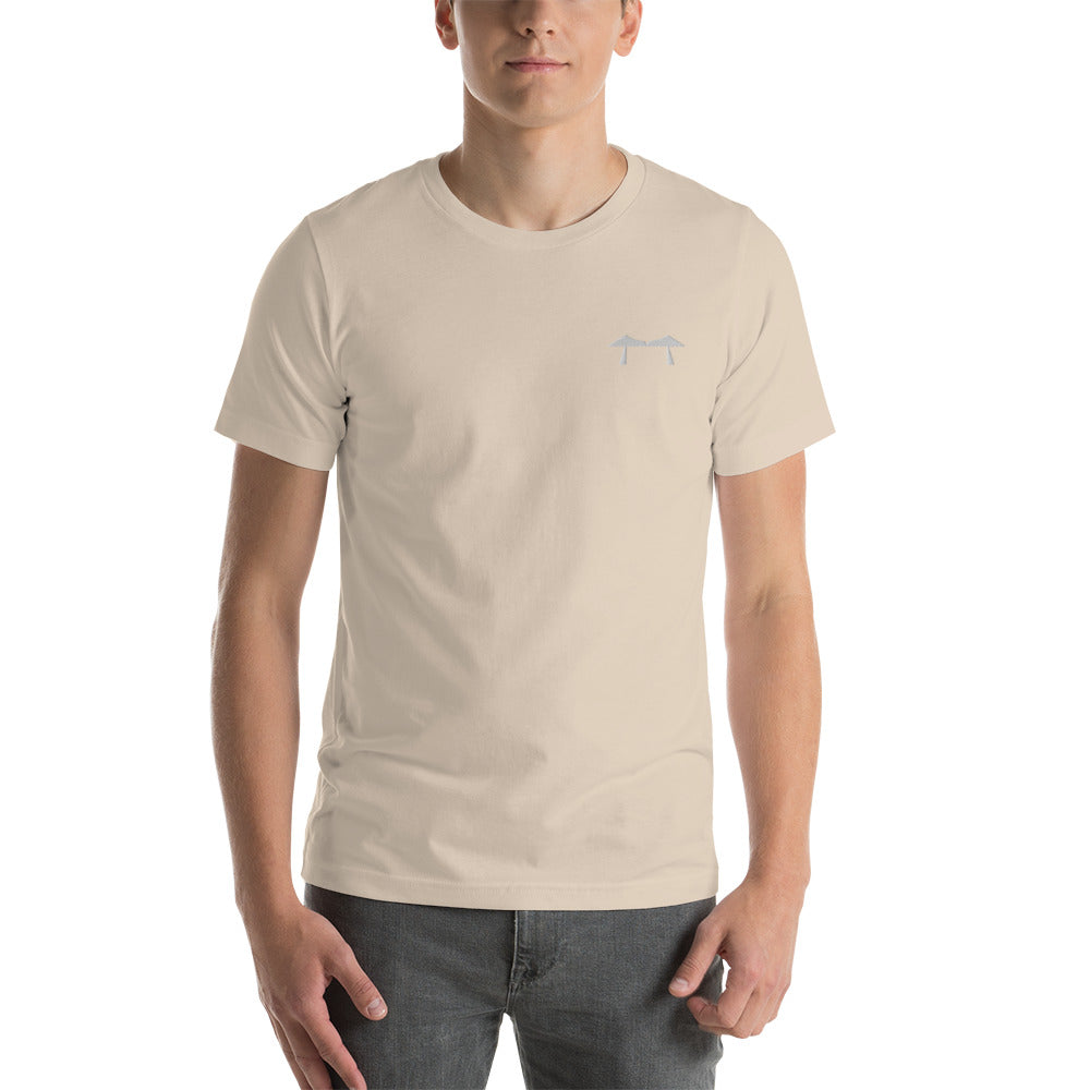 Transporter Bridge White Embroidered Tee