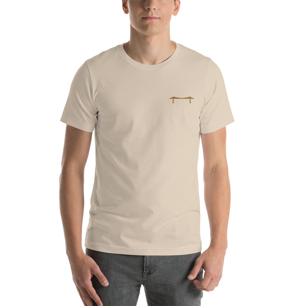 Transporter Bridge Tan Embroidered Tee