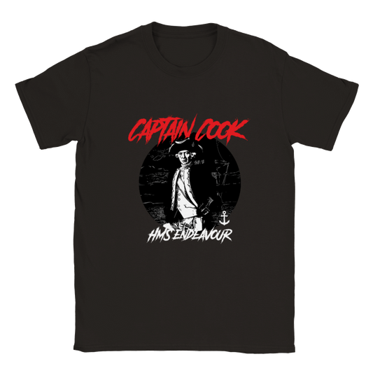 Captain Cook HMS Endeavour Metal T-shirt