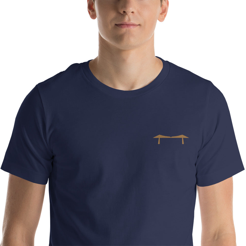 Transporter Bridge Tan Embroidered Tee