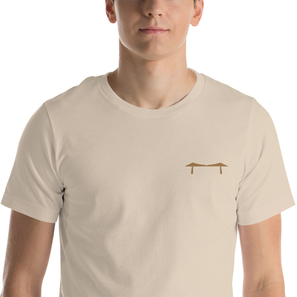 Transporter Bridge Tan Embroidered Tee